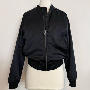 American Eagle Black Bomber Jacket | Women’s Small | Minimal | Spring Layers